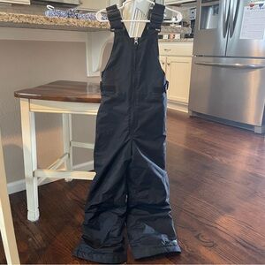 Kids Columbia Black Snow Ski Pants Bib Overalls Size XS 6 6X Boys Girls